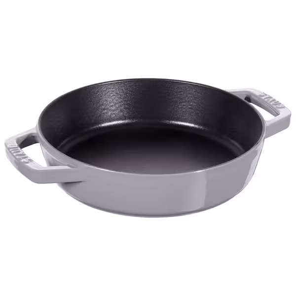 STAUB | PANNAS - Panna ar 2 rokturiem - Ø 200 mm - čuguns - grafīta pelēks