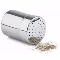 (6 Stück) Streuer - fein - Löcher Ø 1mm - Edelstahl - 150ml - Höhe: 75mm