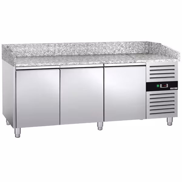 Stół chłodniczy do pizzy ECO – 2000 x 800 mm – z 3 drzwiami