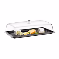 Tray with Dome Cover - DOME - GN 1/2 - Polycarbonate - 325x265mm - Height: 170mm - incl. GN 1/2 tray - with stackable design