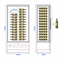 Ipari panoráma borhűtő - 1 zónás - 450 l - max. 104 palack
