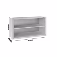 RVS wandkast ECO - 1000x400x650mm - open