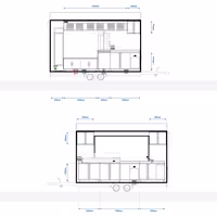 Prikolica za prodaju hrane – 5,7 m – s osnovnim instalacijama i kuhinjskom opremom
