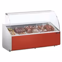 Serve Over Counter - 1881x979mm - front panel red - capacity 387 litres