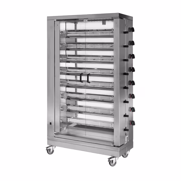 Gas Chicken Rotisserie Oven - 47.2kW - with 8 Skewers for up to 48 chickens