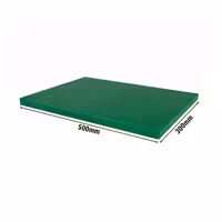 Neslīdošs griešanas dēlis - 300x500 mm - Biezums: 20 mm - HACCP atbilstošs - PE500 (HDPE) polietilēns - Zaļš - Ar fiksatoriem - Var mazgāt trauku mazgājamā mašīnā