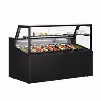 Serve Over Counter - 1580x910mm - double glazing - black front - LED lighting - capacity 230 litres