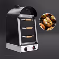 Commercial Electric Jacket Potato Oven - Manual Controls - 4.5kW - 230V - 530x1210x740mm - stainless steel - with 3 drawers