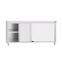 Armário de Trabalho em Aço Inoxidável ECO - 1800x700mm - com portas de correr