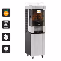 Automatic Orange Juicer - 370W - 100kg - with 25 oranges/min, 60–75mm oranges, automatic feed, peel collection, self-service - Grey - incl. base frame