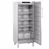 LIEBHERR | Szafa mroźnicza PERFECTION – stal nierdzewna – 499 L – od -26 do -9 °C – z wnętrzem z tworzywa sztucznego – z 1 drzwiami i 10 koszami