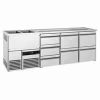 Direct Draw Beer Dispenser / Kegerator PREMIUM - 2500x700mm - 7 Drawers