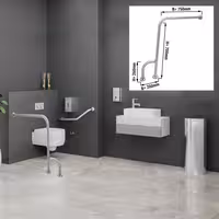Kutni rukohvat 90° - inox (nehrđajući čelik) - 90° - duljina: 700 mm