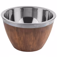 Kase - Paslanmaz Çelik & Melamin - 3L - yuvarlak - 2 parçalı set - Ø260mm - Derinlik:160mm - Kahverengi
