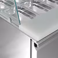 Pult za pripremu salate ECO - 900 mm - 2 vrata - s visokom staklenom nadogradnjom za 2x GN 1/1 & 3x GN 1/6