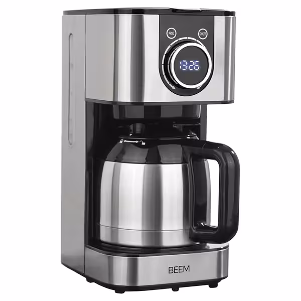 BEEM | Manual Fill Filter Coffee Machine, Thermal Carafe – 1 Litre - 24h Timer - Stainless Steel