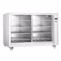 Profesionalni grijani ormar za hranu - 2 kW - s kliznim staklenim vratima - 8 polica - 1395x910x1020 mm
