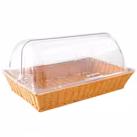 Bread Basket - with Rolltop Cover - square