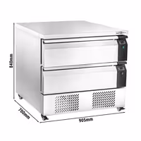 Masă rece refrigerare și congelare – 905 mm – 2 sertare