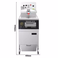 Električni visokotlačni friteza za duboko prženje s filtracijskim sustavom – 24 litre – 13,5 kW – digitalni