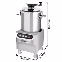Commercial Food Processor - 18L - 2.2 kW - 220V - 1500-2200 rpm
