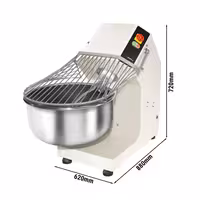 Spiralna miješalica za tijesto - 50 l / 30 kg - 1 brzina - s fiksnom posudom - 400 V