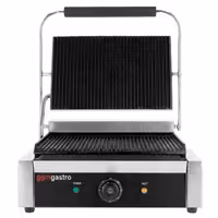 Grill ta' kuntatt / Grill għall-hamburger – 3 kW – grillja minn fuq u minn taħt – wiċċ tat-tisjir: 340 x 230 mm