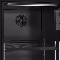 Frigorífico expositor de bebidas - 1500mm - 1552L - design sem moldura - com 3 portas de batente em vidro - com indicação/painel digital de temperatura - Preto