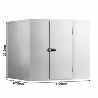 Ruostumattomasta teräksestä kylmähuone - 2100x1200 mm - 3,70 m³