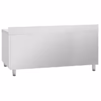 Stół chłodniczy barowy do napojów Premium PLUS – 1960 x 600 mm – z 3 drzwiami szklanymi i rantem