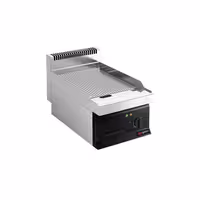 Plancha eléctrica Fry top - 8,0 kW - Ranurado - Superficie de cocción: 395x535mm
