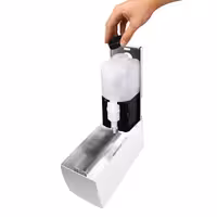 AIR-WOLF | Dozator sredstva za čišćenje WC daske sa senzorom - 500 ml - Bijeli plemeniti čelik