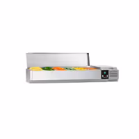 Aukstuma galda vitrīna PREMIUM - 1400x335 mm - 6 x GN 1/4
