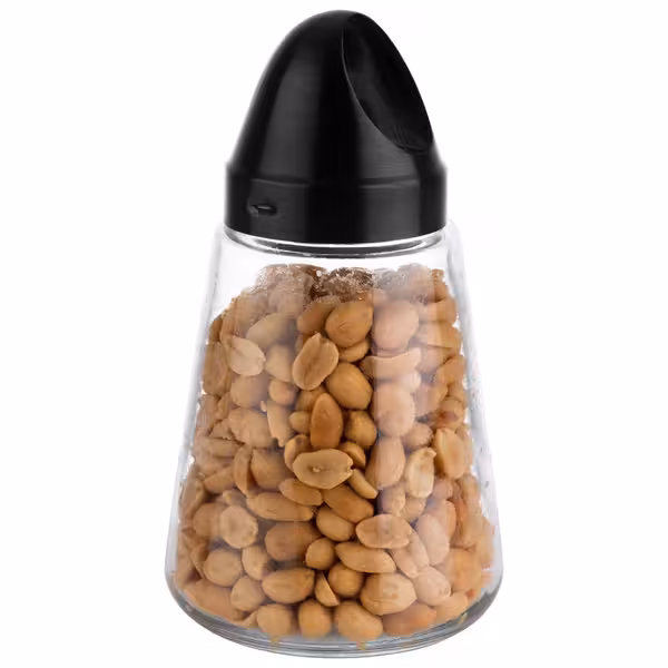 (6 adet) Kuru Gıda Dispenseri PREMIUM - ENDÜSTRİYEL - 0,35L - siyah kapak