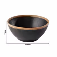 (6 adet) Kase - Melamin - CROCKER - 0,7L - yuvarlak - Ø160mm - Kahverengi/Terrakotta