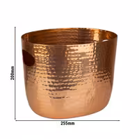 Posuda za hlađenje vina/pjenušca - Aluminij (kuprešni izgled, čekićana površina) - 3,9 l - Ø 255 mm - Bakar (look) - s ručkama