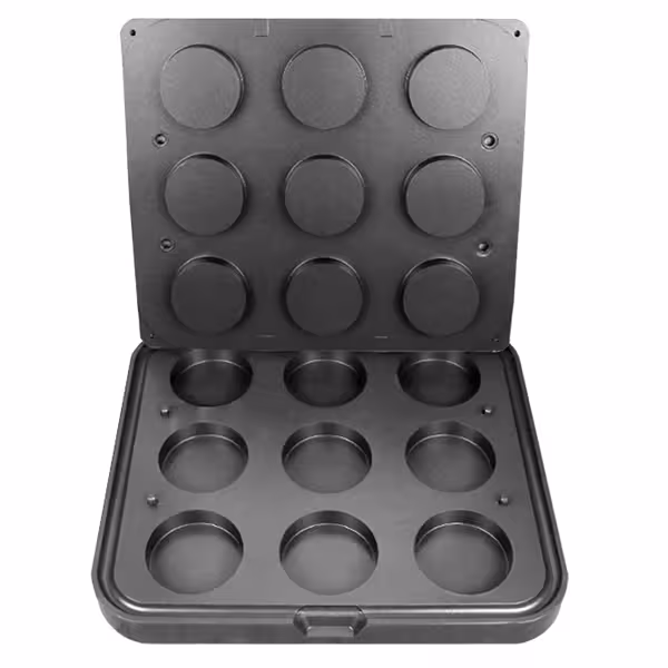 Tartelet Makinesi TMNP için Plakalar - Tartelet Kalıbı: Yuvarlak - Ø80mm - 9 Tarteletlik