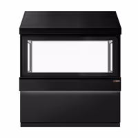Charcoal Grill TORONTO - 1900mm - Black Front - Black Granite Worktop - tempered glass front - 4 grill grates