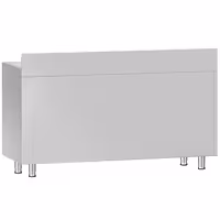 خزانة قاعدية ستانلس ستيل KOPENHAGEN ECO - 1400x700mm - وحدة أدراج 3 يسار، و2 أبواب منزلقة - مع حاجز خلفي