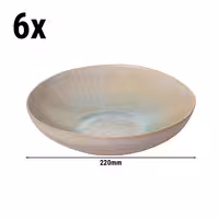 (6 adet) LIGHT BLUE SEA - Çukur Tabak - Steinzeug, Ø220mm, Mavi