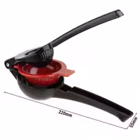 (6 adet) Limon & Lime Sıkacağı - 2 Sıkma Konili - Siyah - Uzunluk: 220mm - Döküm Alüminyum