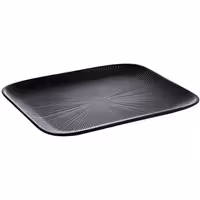 (6 pcs) GN 1/2 Gastronorm Tray - NERO - Melamine - 325x265mm - Height: 25mm - Black
