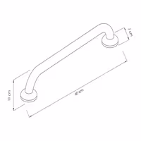 Rukohvat - inox (nehrđajući čelik) - duljina: 600 mm