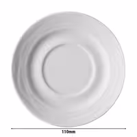 (6 adet) SEA WAVE - Çay Tabağı - Ø110mm - Beyaz