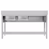 Sudoper ECO - 1800x700 mm - s donjom policom - s 2 koritima - korita desno