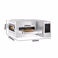 Commercial Electric Conveyor Pizza Oven - 1820x2450mm (71.7"x96.5") - 230V 3 Phase - Touchscreen Controls - Belt width: 1000mm (39.4") - up to 350°C