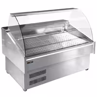 Halpult / Csemegepult - 1280x880 mm - statikus - hajlított frontüveges