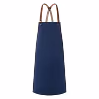 (6 pieces) KARLOWSKY | Green Generation Bib Apron – Steel Blue – Recycled Plastic – 700x850 mm