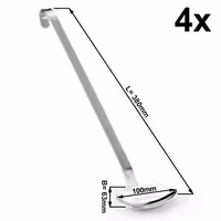 (4 kom) Grabilica za umak - Ø 63 mm - Nehrđajući čelik (inox)