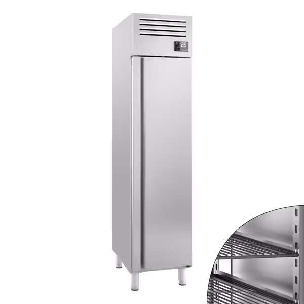 Szafa chłodnicza ze stali nierdzewnej Premium PLUS – GN 1/1 – 325 litrów – z 1 drzwiami
